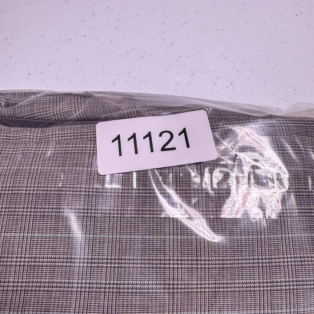 Banana Republic Dress Pants Mens 34 Gray Plaid Flat Front Business‎ Office 36x32
